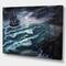 Designart - Pirate Ship Under Stormy Cloud - Sea & Shore Painting Print on Wrapped Canvas